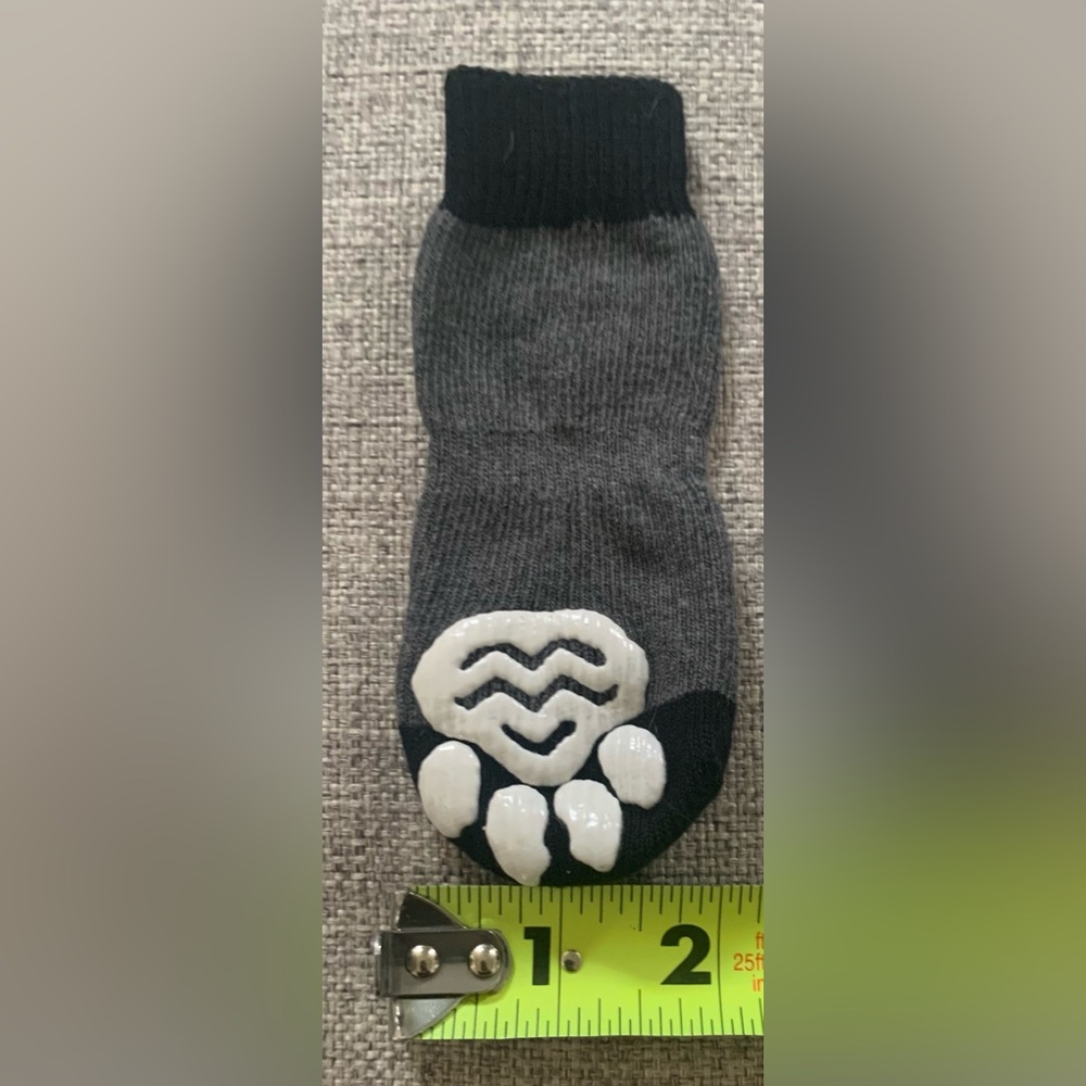 Gray & Black Dog Socks with Paw Protection - Picture 3 of 11